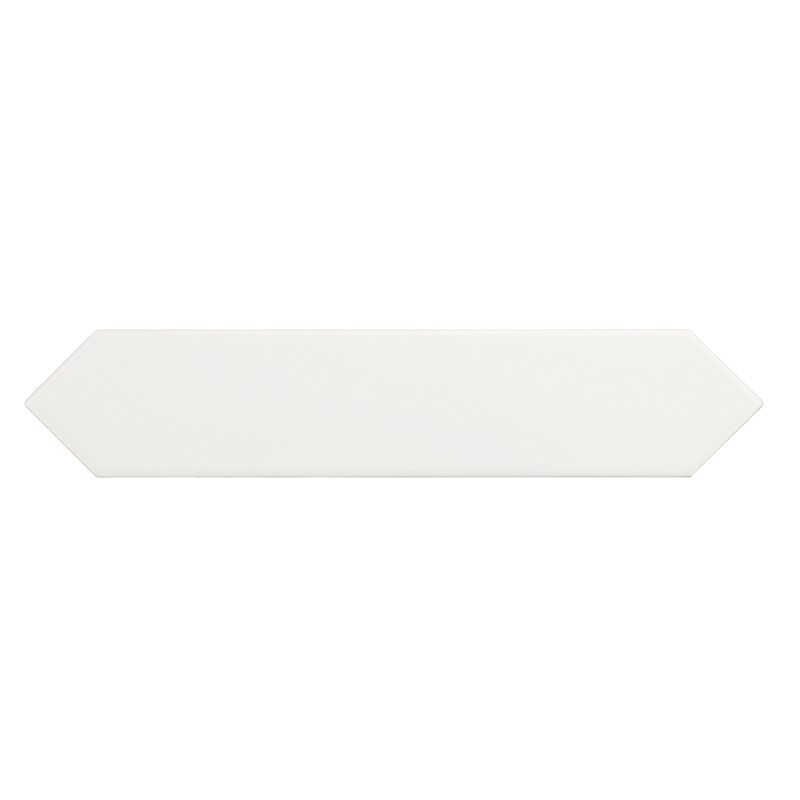 Faience navette crayon blanc brillant 5x25 cm ARROW PURE WHITE 25835 - 0.50 m²