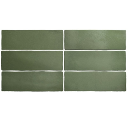 Faience dénuancée vert 6.5x20 cm MAGMA MALACHITE 24965 - 0.5m² - zoom