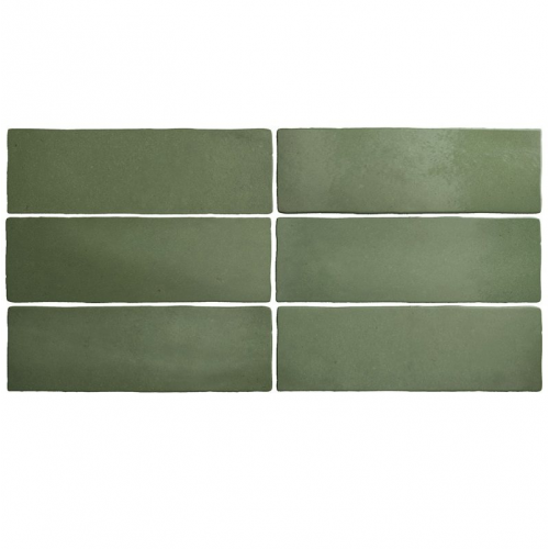 Faience dénuancée vert 6.5x20 cm MAGMA MALACHITE 24965 - 0.5m² Equipe