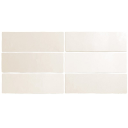 Faience dénuancée blanche 6.5x20 cm MAGMA WHITE 24958 - 0.5m² - zoom