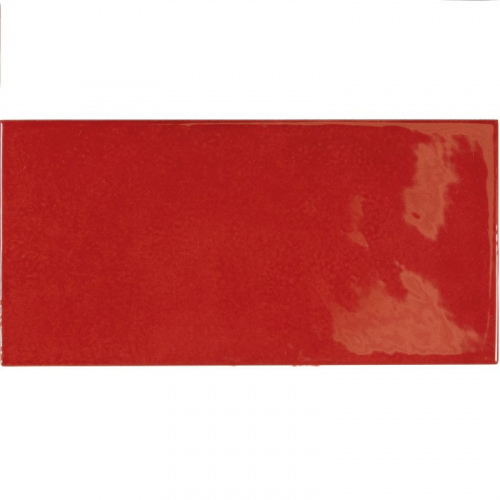 Faience effet zellige rouge 6.5x13.2 VILLAGE VOLCANIC RED 25581 - 0.5 m²