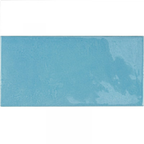 Faience effet zellige bleu azur 6.5x13.2 VILLAGE AZURE BLUE 25629 - 0.5 m² Equipe