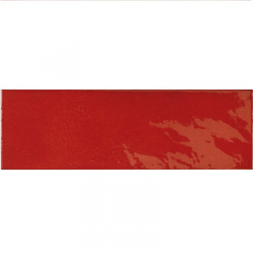 Faience effet zellige rouge 6.5x20 VILLAGE VOLCANIC RED 25633 - 0.5m² Equipe