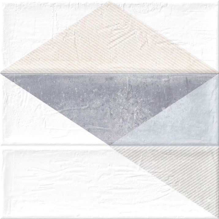 Faience murale triangles BRICK GREIGE 11x33 cm - 1.13m² - zoom