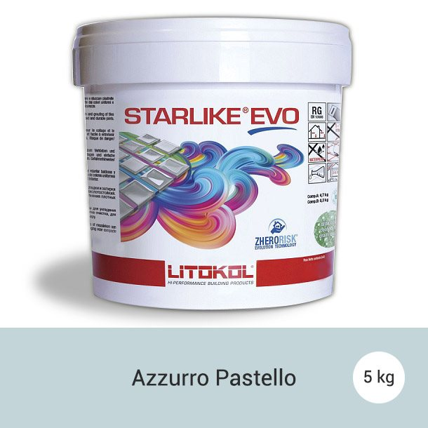 Litokol Starlike EVO Azzurro Pastello C.300 Mortier époxy - 5 kg - zoom