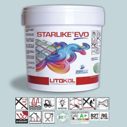 Litokol Starlike EVO Azzurro Pastello C.300 Mortier époxy - 5 kg - zoom