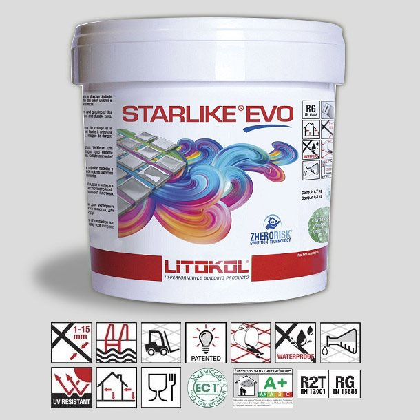 Litokol Starlike EVO Bianco Titanio C.105 Mortier époxy - 5 kg - 1