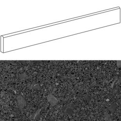 Plinthe style terrazzo granité 9.4x80 cm MISCELA-R Grafito - 12ml - zoom