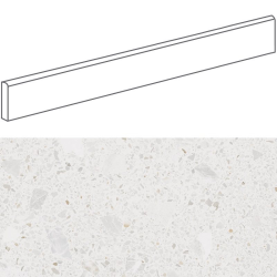 Plinthe style terrazzo granité blanc 9.4x80 cm MISCELA-R Nacar - 12ml Arcana
