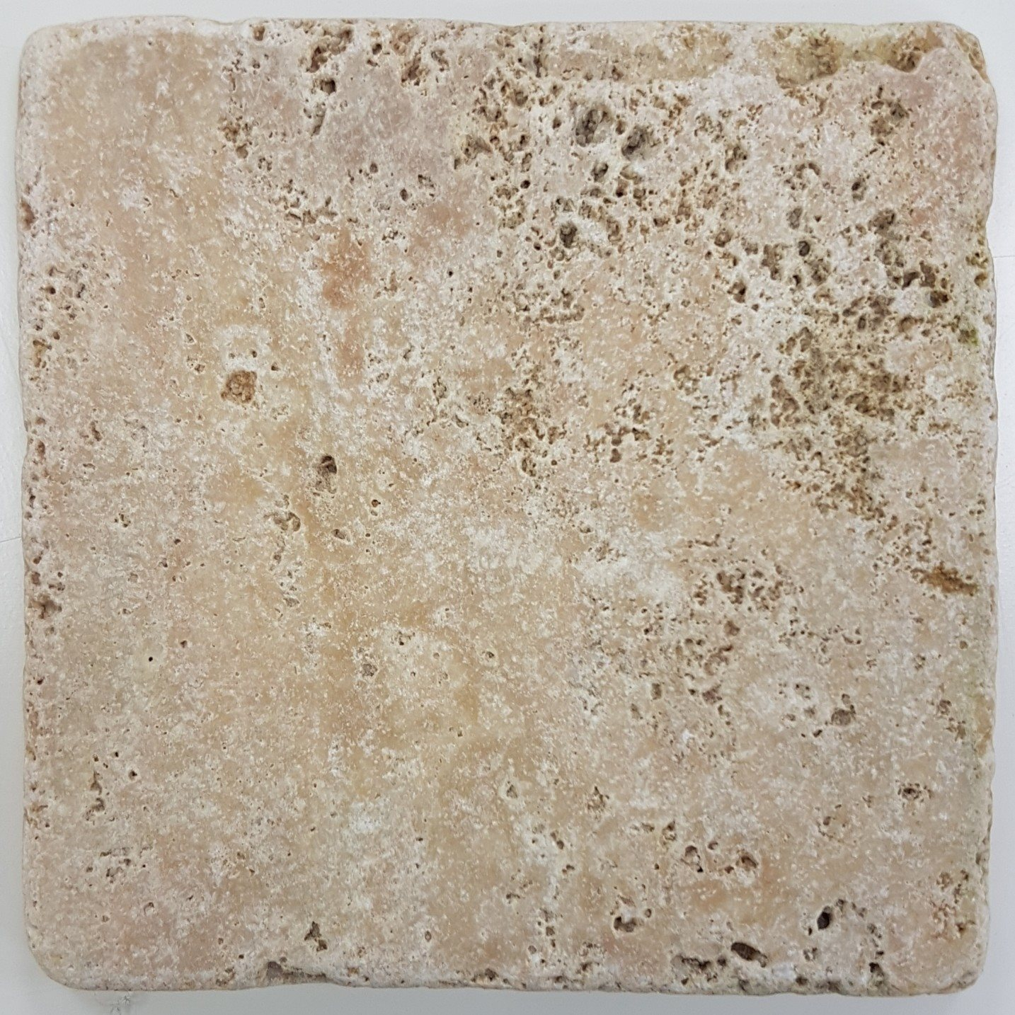 Carrelage pierre TRAVERTIN vieilli beige CLASSIC MIX 10x10cm - 0.5m² - 4