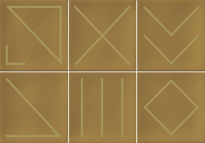 Faïence géométrique caramel/doré 23x33.5 NAGANO CARAMELO - 1m² - zoom