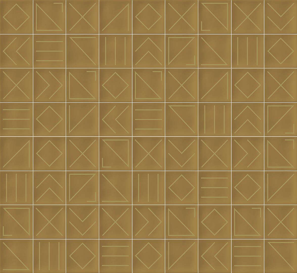 Faïence géométrique caramel/doré 23x33.5 NAGANO CARAMELO - 1m² - 1