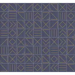 Faïence géométrique bleu marine/doré 23x33.5 cm NAGANO INDIGO- 1m² Vives Azulejos y Gres