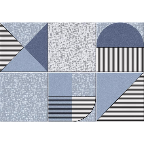 Faïence géométrique bleu marine 23x33.5 cm NAGO INDIGO- 1m²