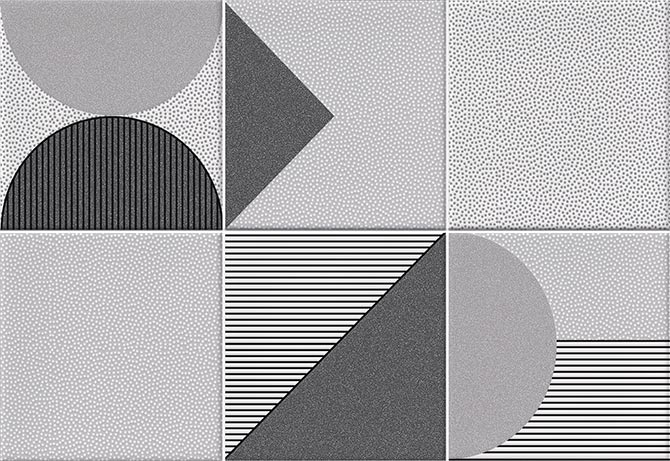 Faïence géométrique grise 23x33.5 cm NAGO MARENGO- 1m² - zoom