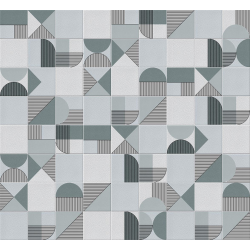 Faïence géométrique turquoise 23x33.5 cm NAGO TURQUESA- 1m² - zoom