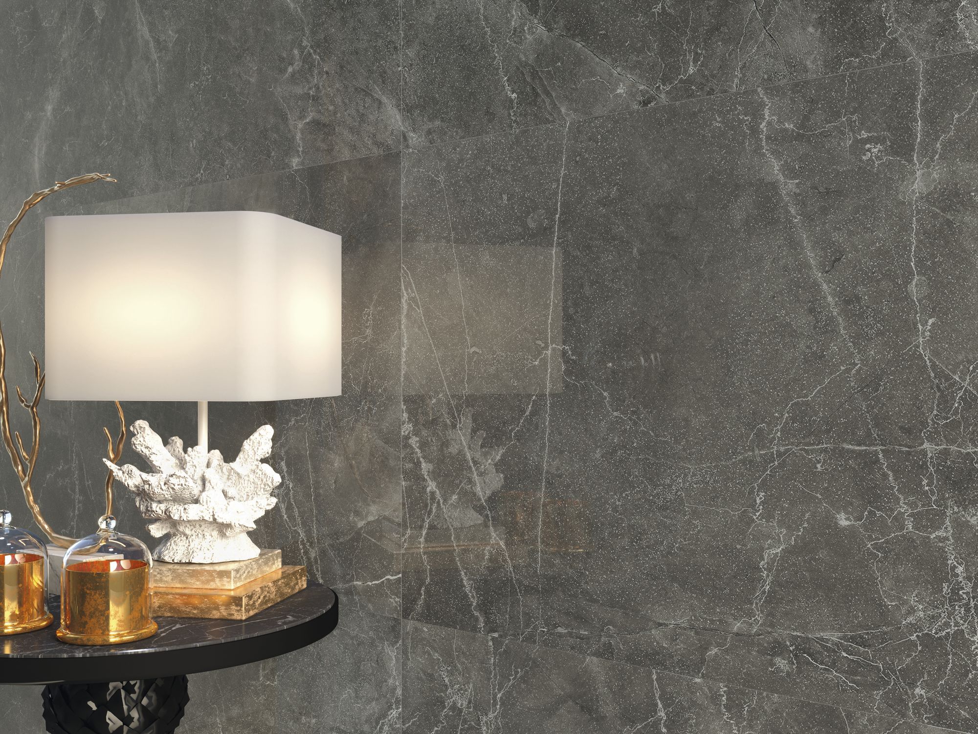 Carrelage imitation marbre BAILLON GREY PULIDO 60X120 - 1,44m² - 3