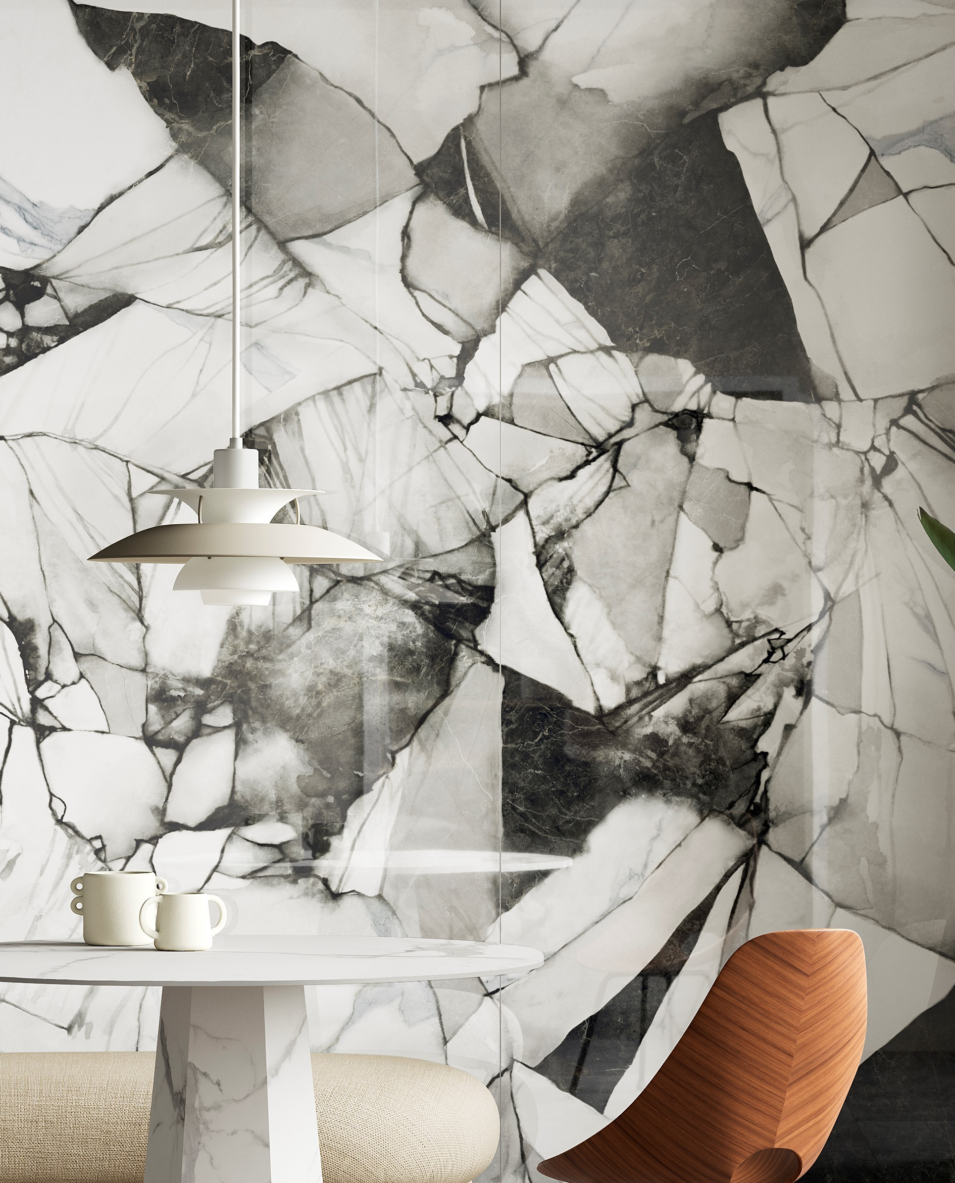 Carreau style marbre coloré 120x120 cm BOUTIQUE BLOOM - 1.44m² - 1