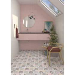 Carrelage imitation Terrazzo Granito 30x30 cm Amalfi Rosa anti-dérapant R10 - 0.99m² Vives Azulejos y Gres