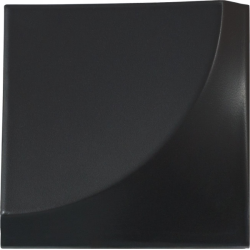 Lot de 11.07 m² - Carrelage uni noir à relief CURVE BLACK MATT 23107 15X15 - 11.07 m² 