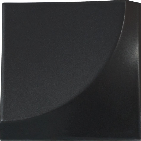 Lot de 11.07 m² - Carrelage uni noir à relief CURVE BLACK MATT 23107 15X15 - 11.07 m² - zoom