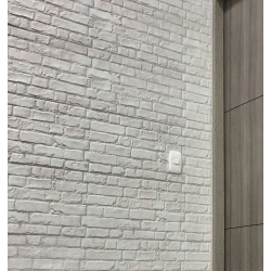 Parement mural cérame style pierre brique 31X56 cm MANHATTAN BLANCO - 1.21m² - zoom