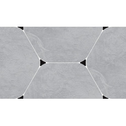 Carrelage hexagonal grand format imitation béton SPA PIET CENIZA 51'6X56'5 - 0,913 m² - zoom