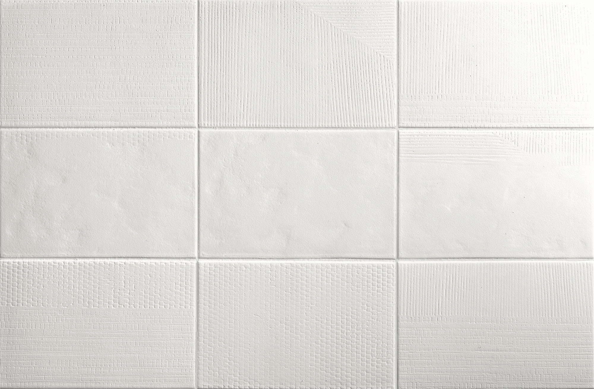 Faïence structurée décorée 14.8x22.5 cm ROX WHITE - 1.03 m² - zoom