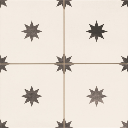 Carrelage grès cérame étoilé STRELLA WHITE - 44X44 - 1,37 m² - zoom