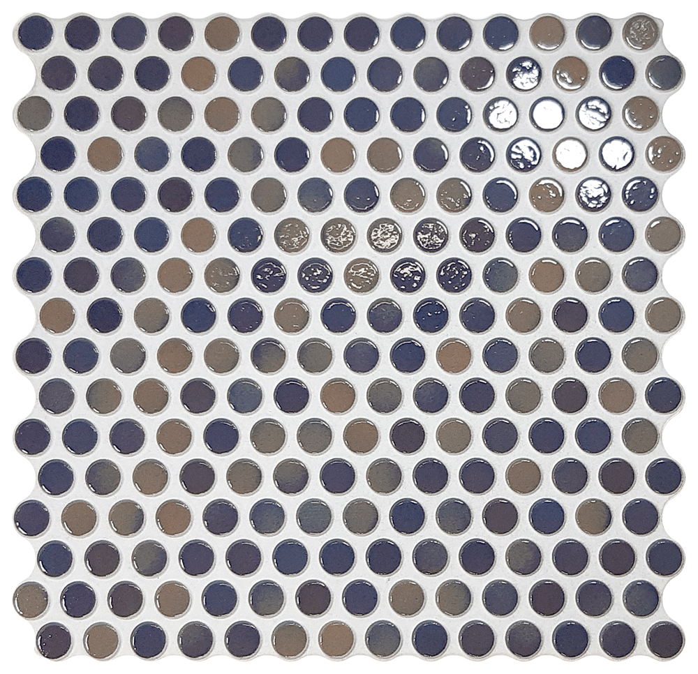 Carrelage déco brillant PANS GLOSSY BLUE MIX - 30,9X30,9 - 0,88 m²