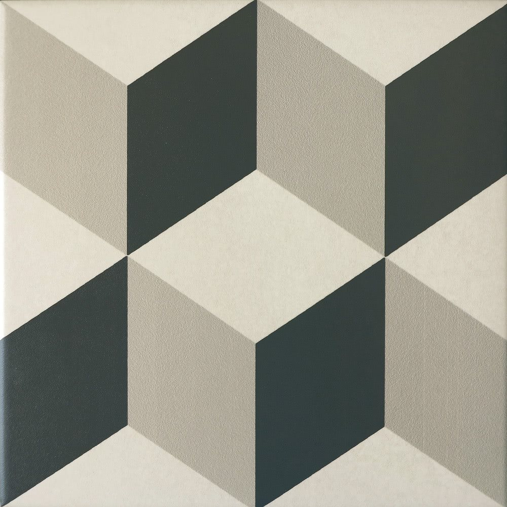 Lot de 5 m² - Carrelage imitation ciment cube gris blanc 20x20 cm CAPRICE PROVENCE 20938 - 5 m² - zoom