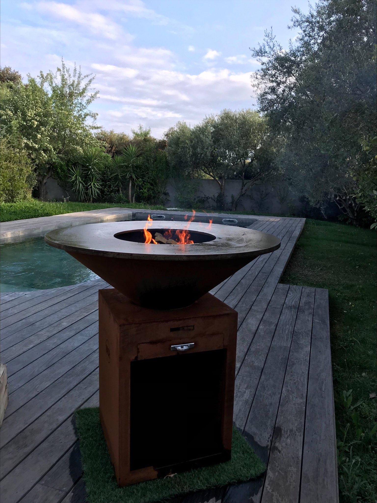 Barbecue BRASERO en acier corten - 100x100 cm - 2