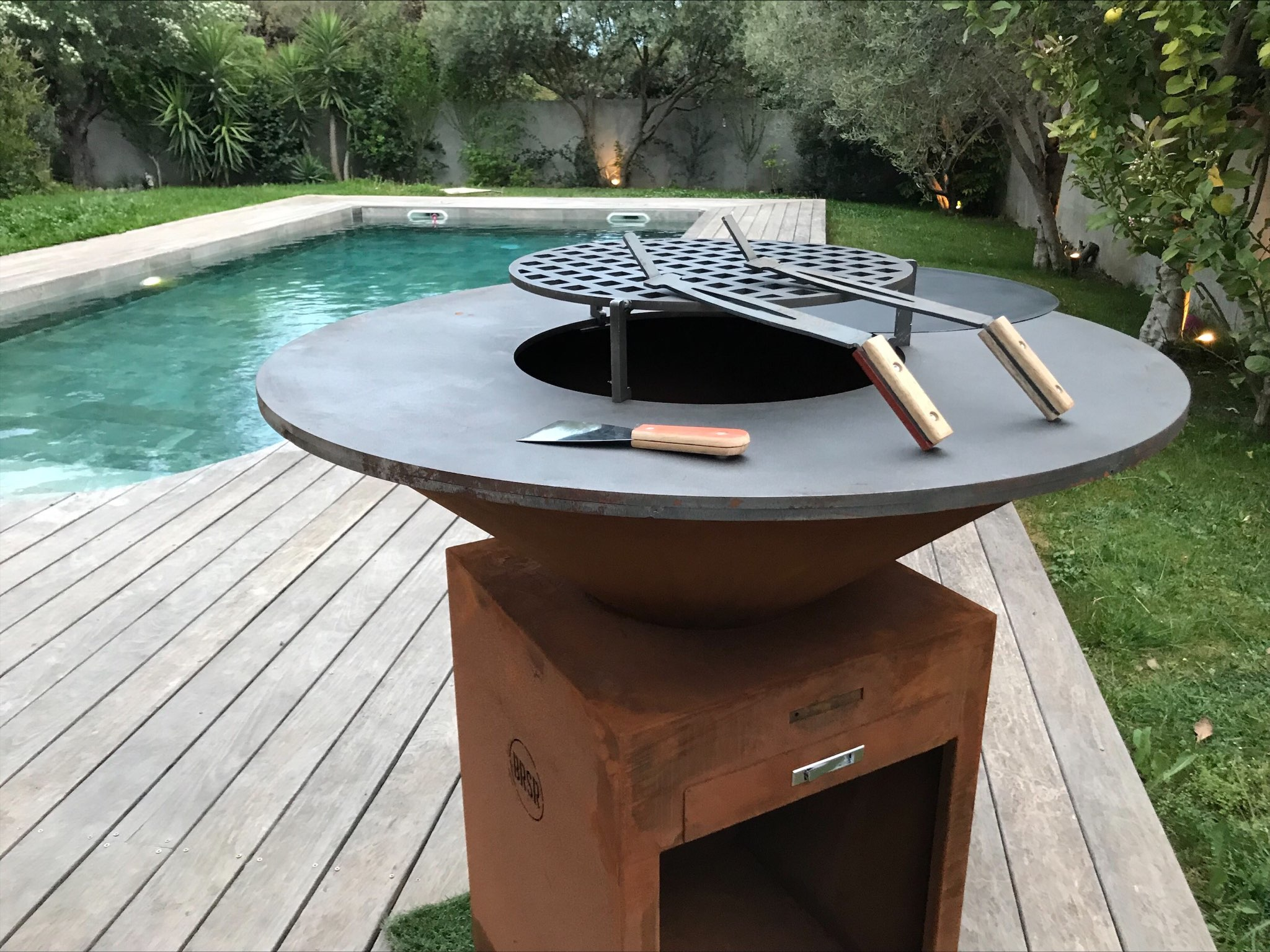 Barbecue BRASERO en acier corten - 100x100 cm - 3