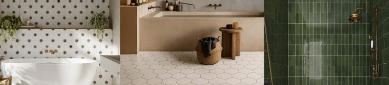 Salle de bain moderne avec carrelage mural en grès cérame clair, le meilleur carrelage salle de bain pour allier élégance et durabilité.