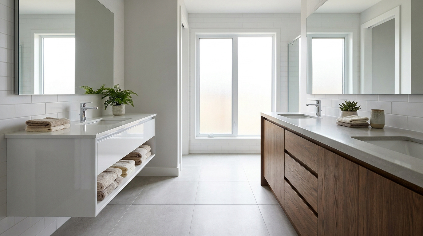 Meuble de salle de bain suspendu ou à poser : le verdict